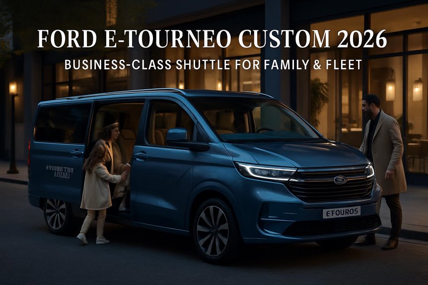 Ford E-Tourneo Custom 2026 – Business-Class Shuttle for Family & Fleet